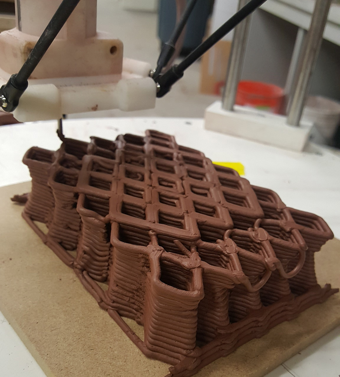 Infill grid mid-print